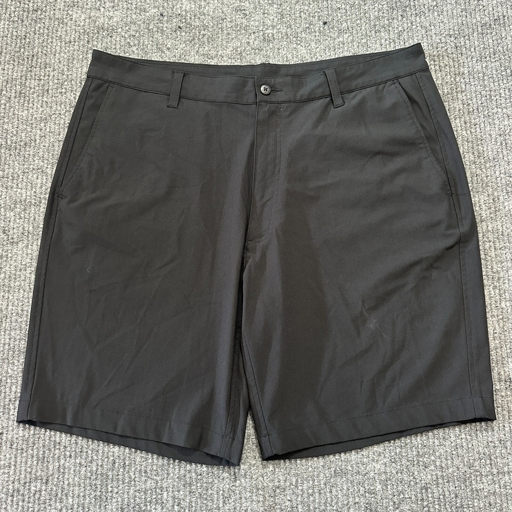 FootJoy Mens Chino Golf Shorts W38 Black Stretch Performance Outdoor Mid Rise